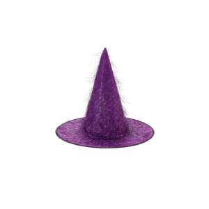 SOMBRERO BRUJITA CON FLECOS VIOLETA