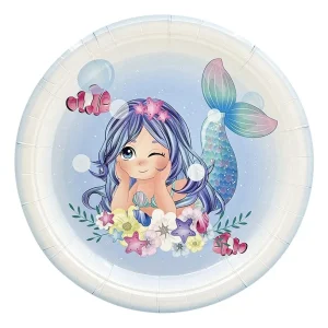 PLATO DESCARTABLE MINI SIRENITA 18 CM