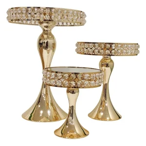 BASES PARA TORTA CON ALTURA CON CAIRELES DORADO