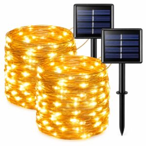 LUCES LUCIÉRNAGAS LED SOLARES 20 MTS 2 UNIDADES