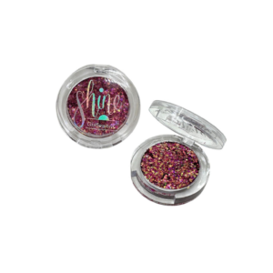 MAQUILLAJE FUXIA GLITTER EN GEL