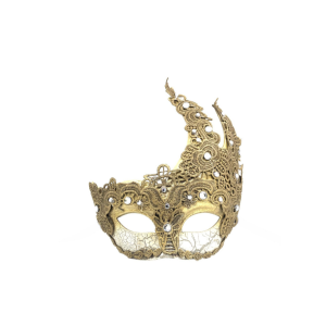 ANTIFAZ DORADO BORDADO CON BRILLOS