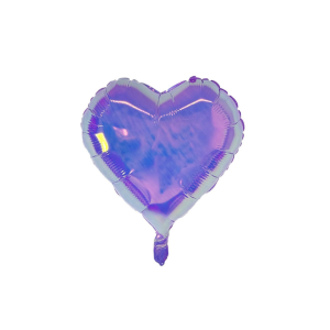 GLOBO CORAZÓN TORNASOLADO VIOLETA