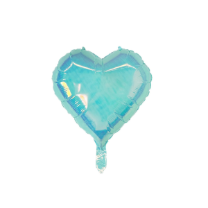 GLOBO CORAZÓN TORNASOLADO CELESTE