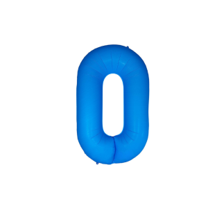 GLOBO NUMERO AZUL CLARO NEÓN GIGANTE 0