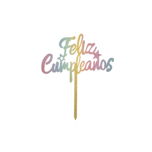 TOPPER FELIZ CUMPLEAÑOS ESTRELLAS