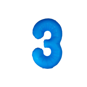 GLOBO NUMERO AZUL CLARO NEÓN GIGANTE 3