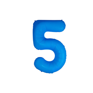 GLOBO NUMERO AZUL CLARO NEÓN GIGANTE 5