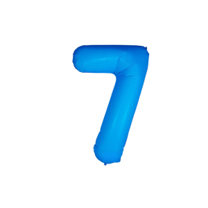 GLOBO NUMERO AZUL CLARO NEÓN GIGANTE 7
