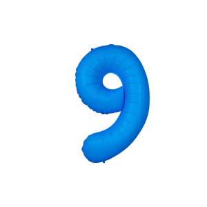GLOBO NUMERO AZUL CLARO NEÓN GIGANTE 9