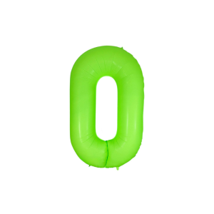 GLOBO NUMERO VERDE NEÓN GIGANTE 0