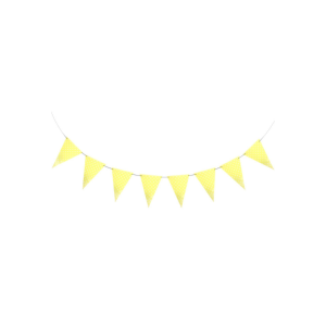 BANDERÍN AMARILLO A LUNARES