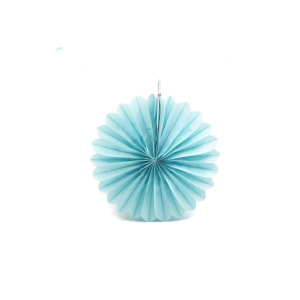 ABANICO DE PAPEL CELESTE