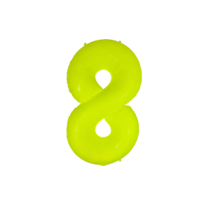 GLOBO NÚMERO AMARILLO NEÓN GIGANTE 8