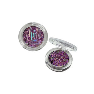 MAQUILLAJE VIOLETA GLITTER EN GEL
