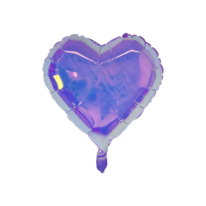 GLOBO 1 MT CORAZÓN LILA TORNASOL