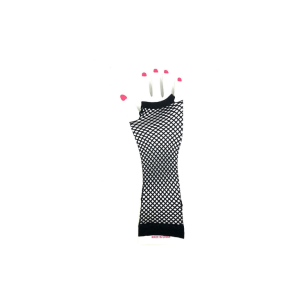 GUANTES NEGROS REJILLA FLUOR LARGOS