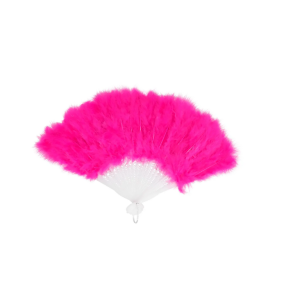 ABANICO FUXIA DE PLUMAS