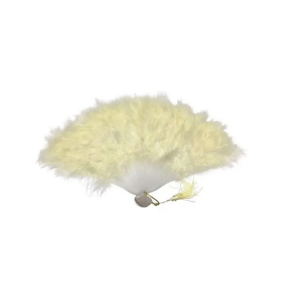 ABANICO CREMA DE PLUMAS