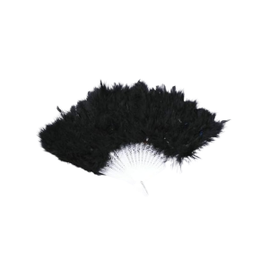 ABANICO NEGRO DE PLUMAS
