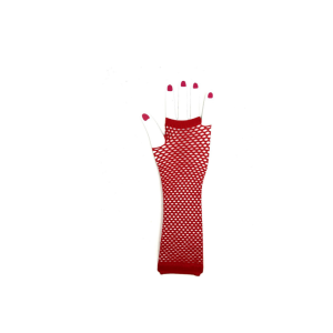 GUANTES ROJOS REJILLA FLUOR LARGOS