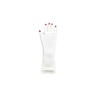 GUANTES BLANCOS REJILLA FLUOR LARGOS