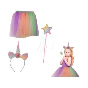 SET DISFRAZ UNICORNIO TUTU Y ACCESORIOS