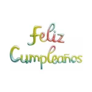 SET GLOBOS FELIZ CUMPLEAÑOS MULTICOLOR