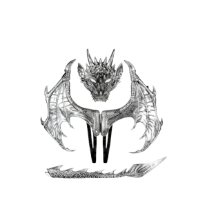 KIT DISFRAZ DRAGÓN PLATEADO