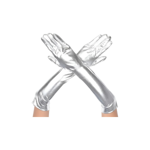 GUANTES PLATEADOS LARGOS