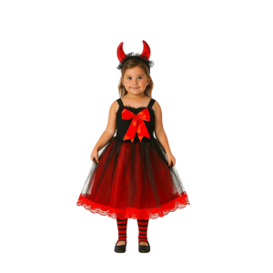 SET TUTU CON TIARA DIABLITA ROJA