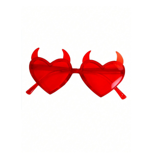 LENTE CORAZÓN DIABLITO ROJO