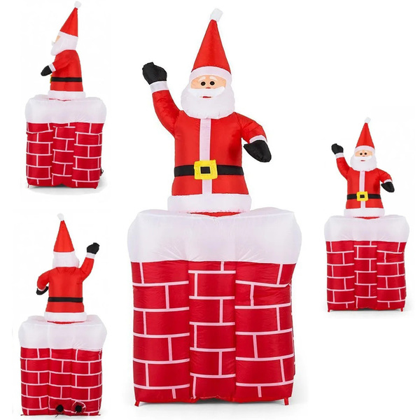 PAPÁ NOEL INFLABLE EN CHIMENEA - Imagen 3