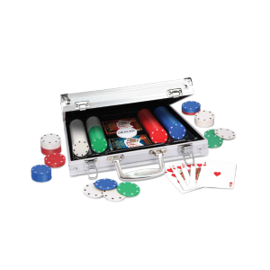 MALETÍN POCKER CON 200 FICHAS Y 2 MAZOS DE CARTAS
