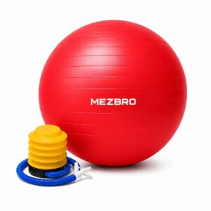 PELOTA DE PILATES 65 CM CON INFLADOR ROJA