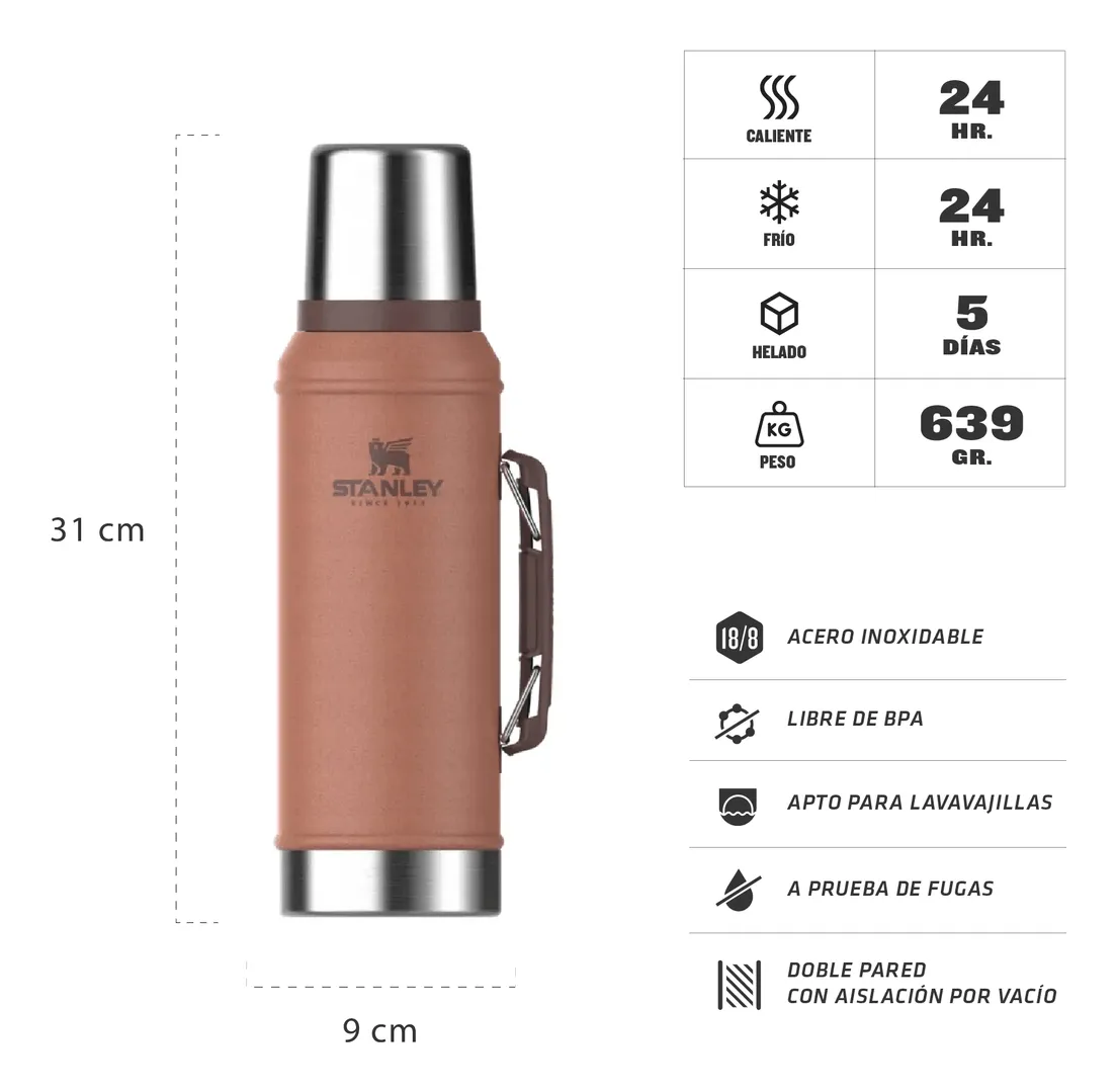 TERMO STANLEY CLAY CLASIC 1 LT - Imagen 3