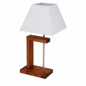 LAMPARA PORTATIL MADERA Y METAL - 40 CM