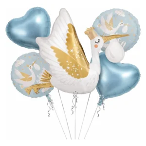 SET DE GLOBOS REVELACION DE SEXO X 5 U. CELESTE
