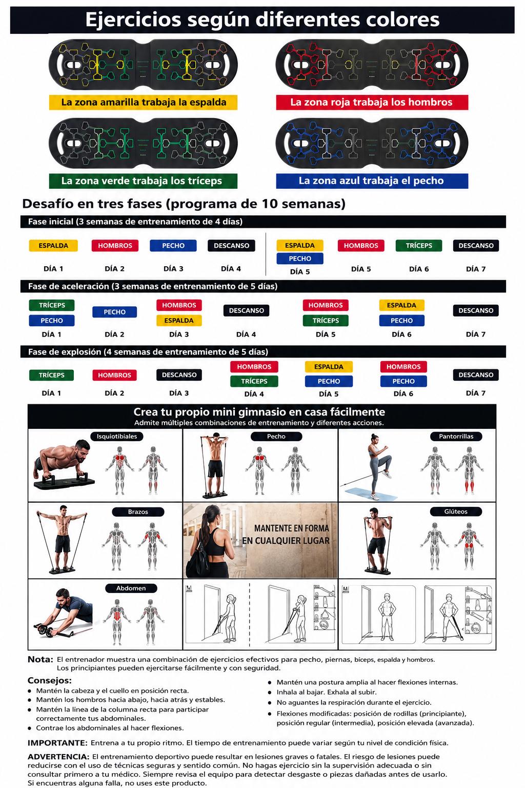 TABLA DE FLEXIONES - GYM EN CASA - Imagen 2
